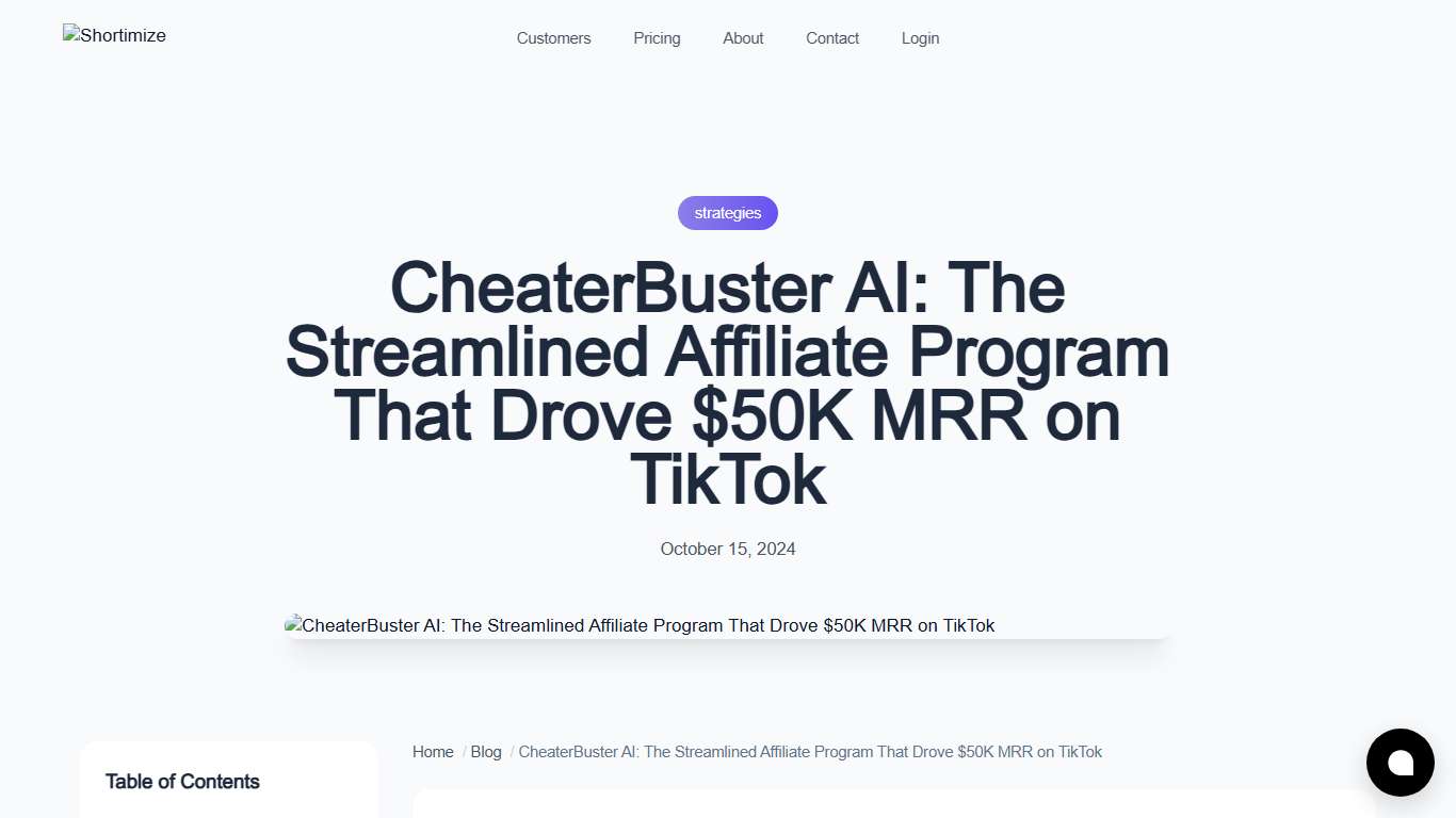 Cheaterbuster Ai: The Streamlined Affiliate Program That Drove $50k Mrr On Tiktok